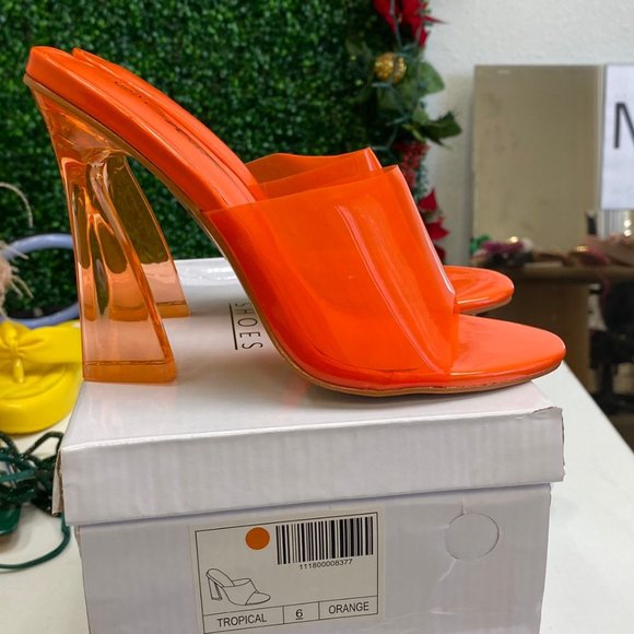 Orange Clear Heel - Picture 2 of 5